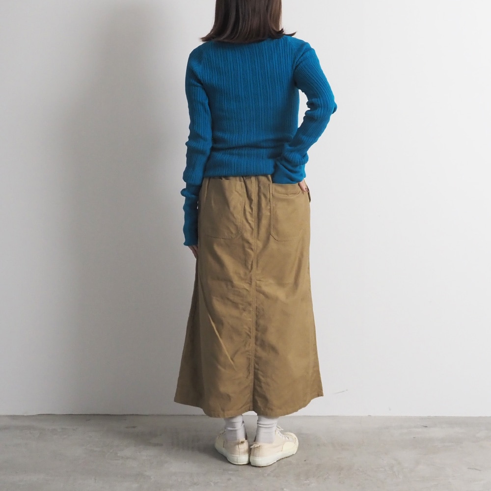 NARU(ナル) ムラ糸ミリタリーバックサテン ベイカースカート 666817