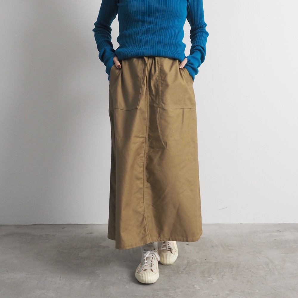 NARU(ナル) ムラ糸ミリタリーバックサテン ベイカースカート 666817