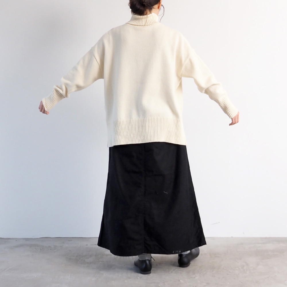 NARU(ナル) ムラ糸ミリタリーバックサテン ベイカースカート 666817