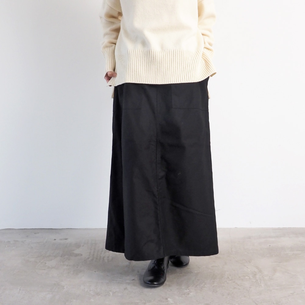 NARU(ナル) ムラ糸ミリタリーバックサテン ベイカースカート 666817