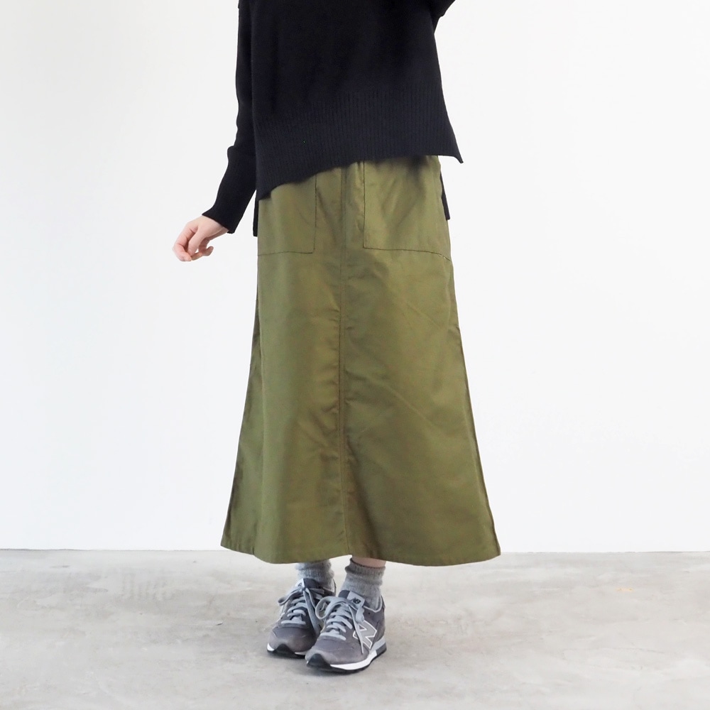 NARU(ナル) ムラ糸ミリタリーバックサテン ベイカースカート 666817