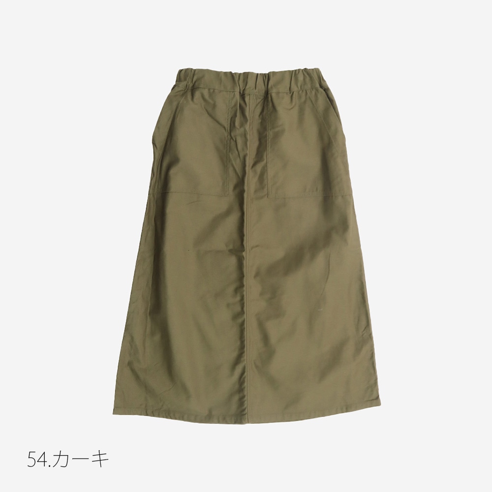NARU(ナル) ムラ糸ミリタリーバックサテン ベイカースカート 666817