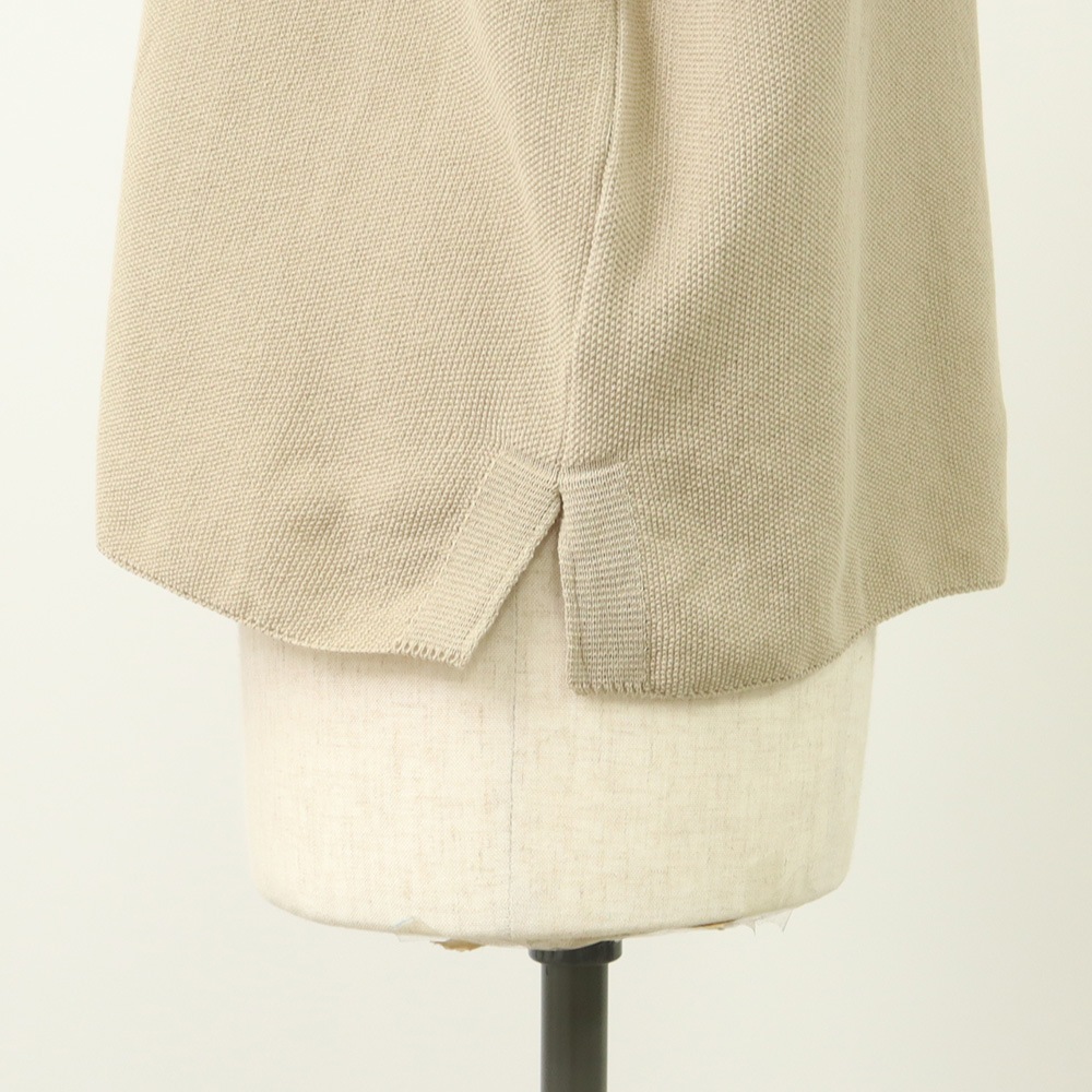 NARU(ナル) スノーコットン ラインポロ衿ニット 661710