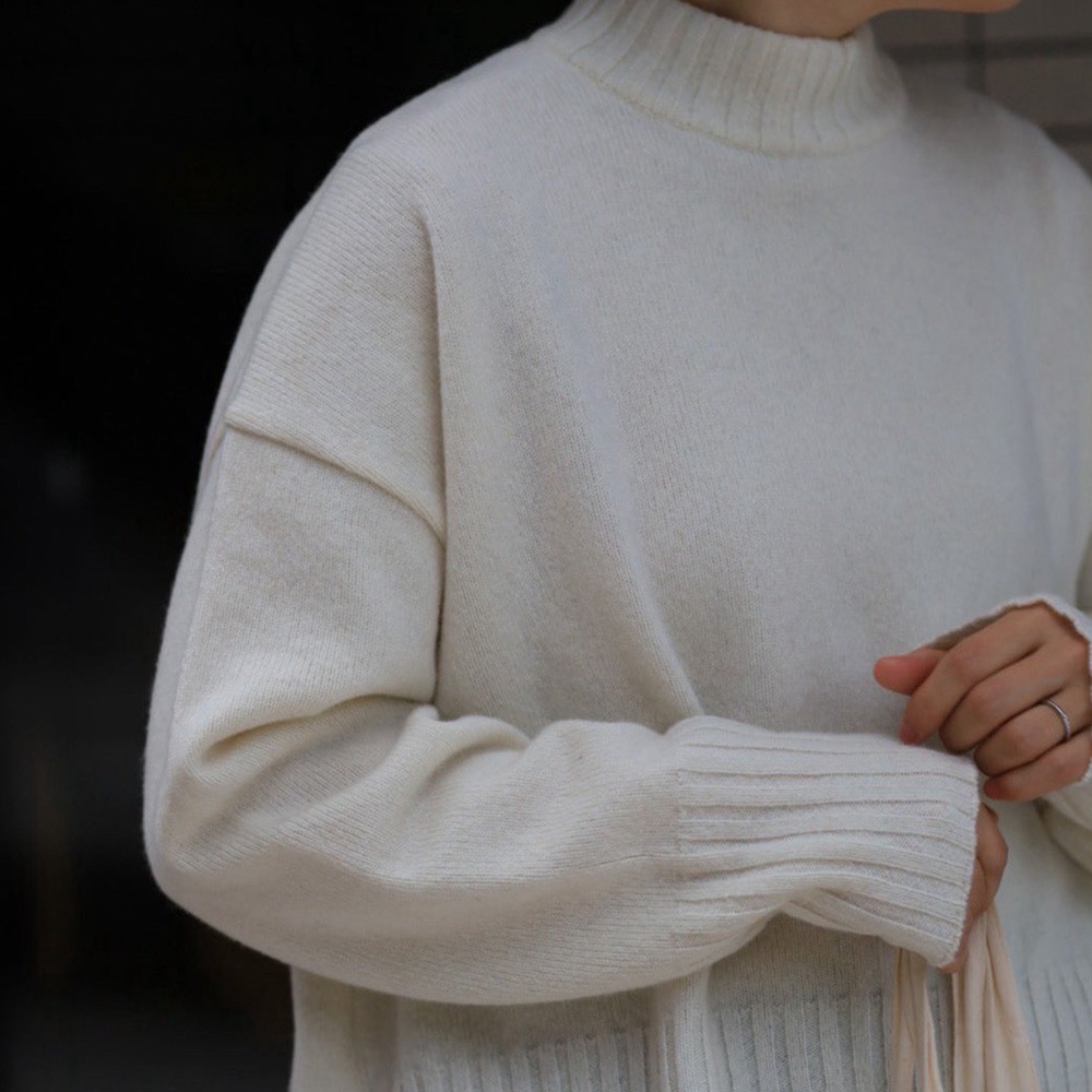 【予約】【aiさんコラボ】 NARU(ナル)タスマニアラム ワイドニット 6W-ai-01