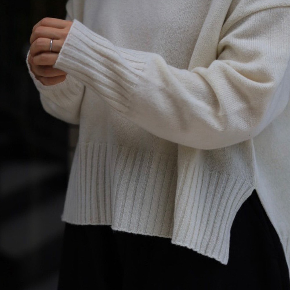 【予約】【aiさんコラボ】 NARU(ナル)タスマニアラム ワイドニット 6W-ai-01