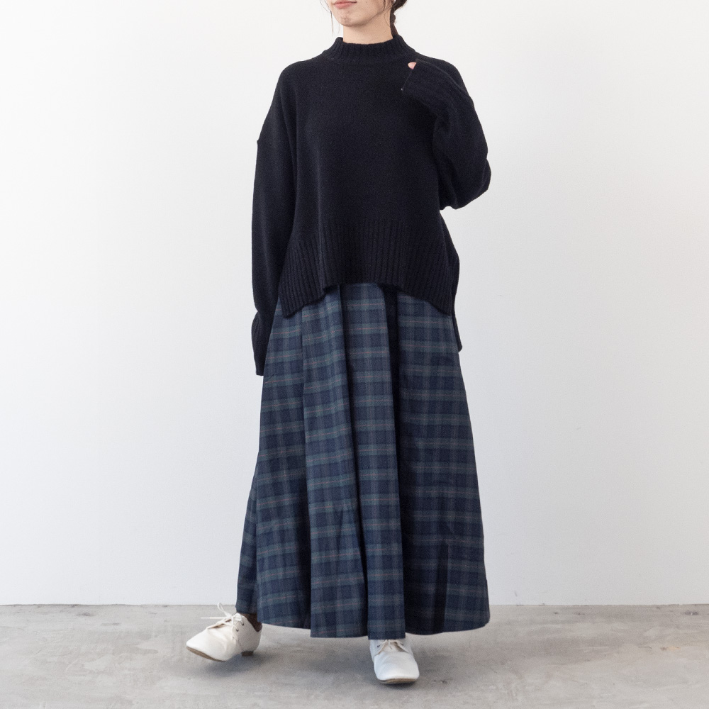 【予約】【aiさんコラボ】 NARU(ナル)タスマニアラム ワイドニット 6W-ai-01