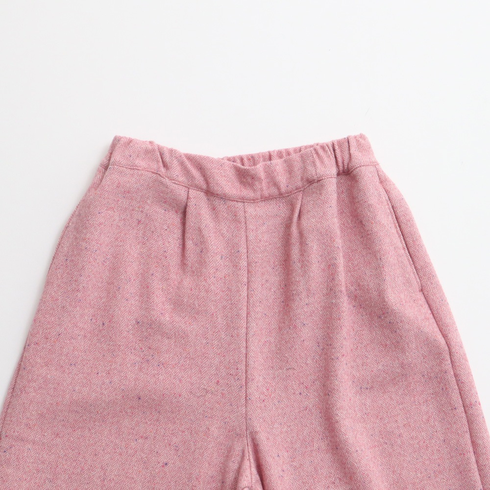 NARU(ナル) ヘリンボーンネップツイード ワイドスラックス 6699011