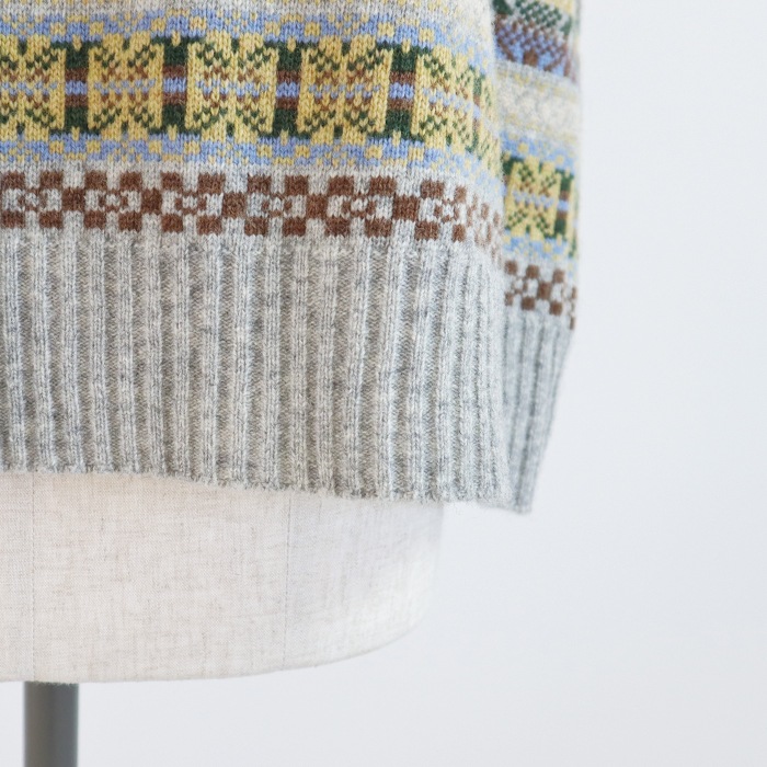 NARU(ナル) リシェス フェアアイル柄 ニットベスト 652710