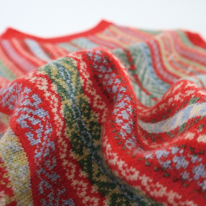 NARU(ナル) リシェス フェアアイル柄 ニットベスト 652710