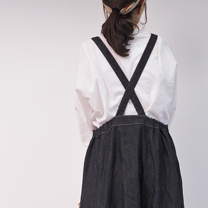 NARU(ナル) 8ozムラデニムサロペットスカート648805 | ボトムス