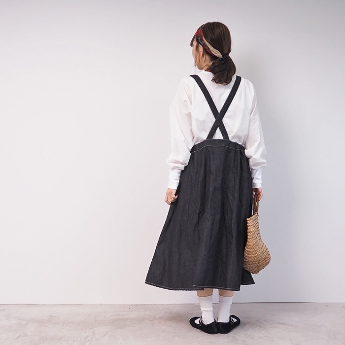 NARU(ナル) 8ozムラデニムサロペットスカート648805 | BOTTOMS