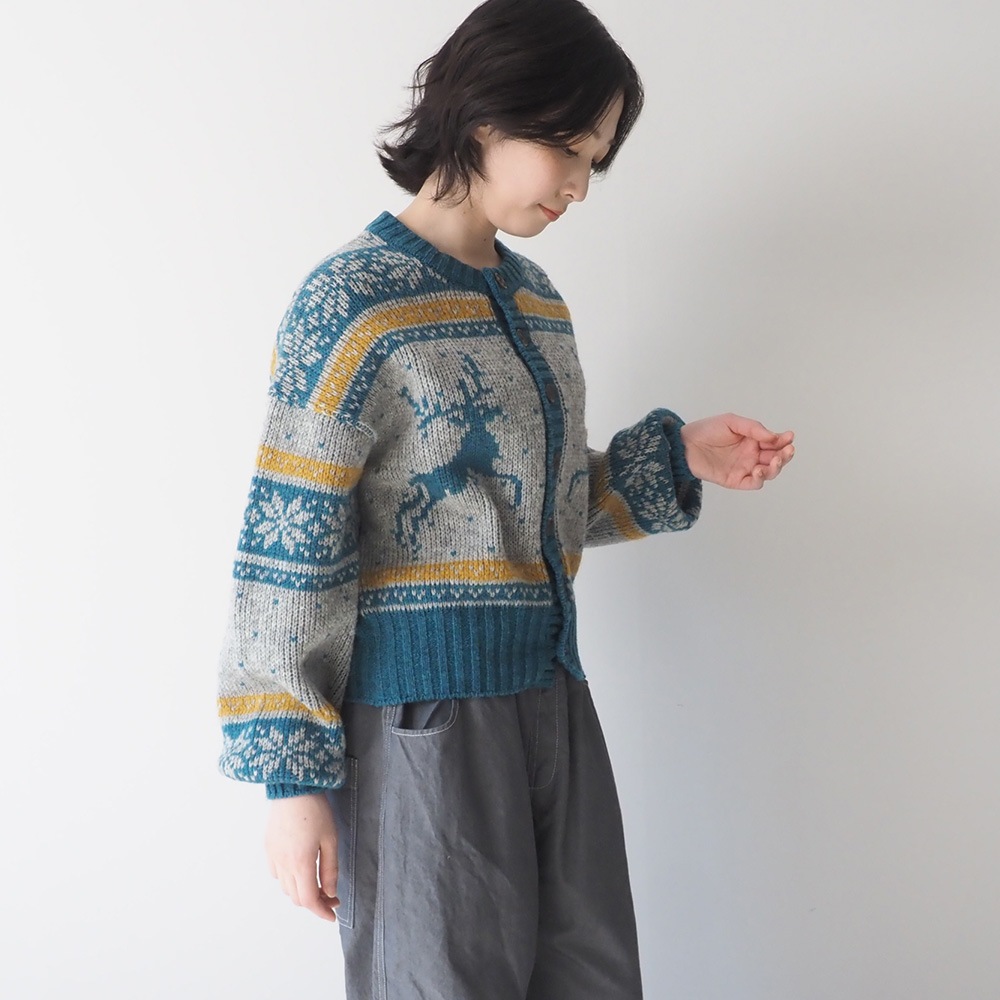 NARU(ナル) ドーゼットエアーヤーンカウチンニットカーデ 668405