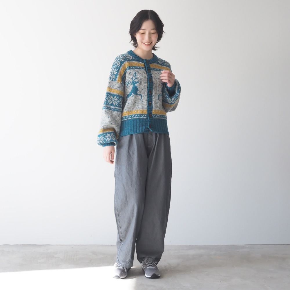 NARU(ナル) ドーゼットエアーヤーンカウチンニットカーデ 668405