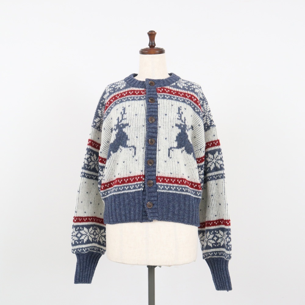 NARU(ナル) ドーゼットエアーヤーンカウチンニットカーデ 668405