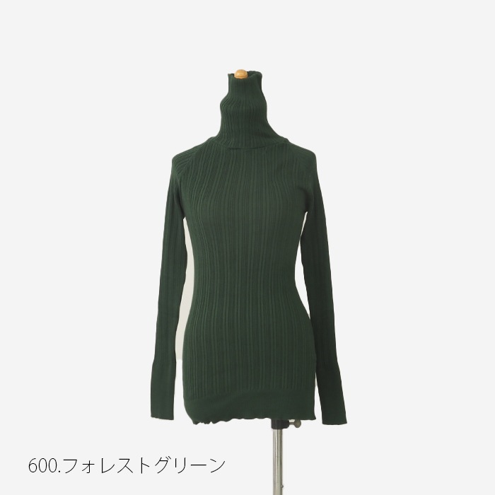 新色入荷！NARU(ナル） コットンランダムリブニットタートル 650701