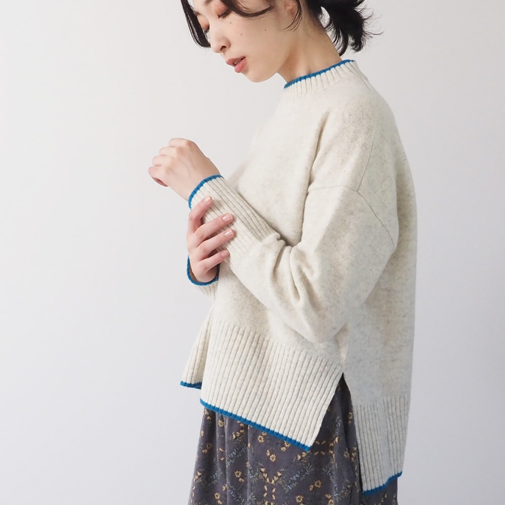 NARU(ナル) タスマニアラム バイカラーコモドニット 650600-A