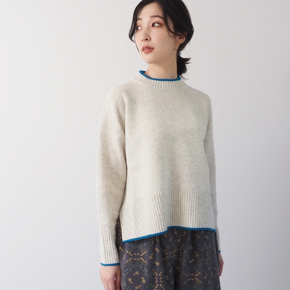 NARU(ナル) タスマニアラム バイカラーコモドニット 650600-A