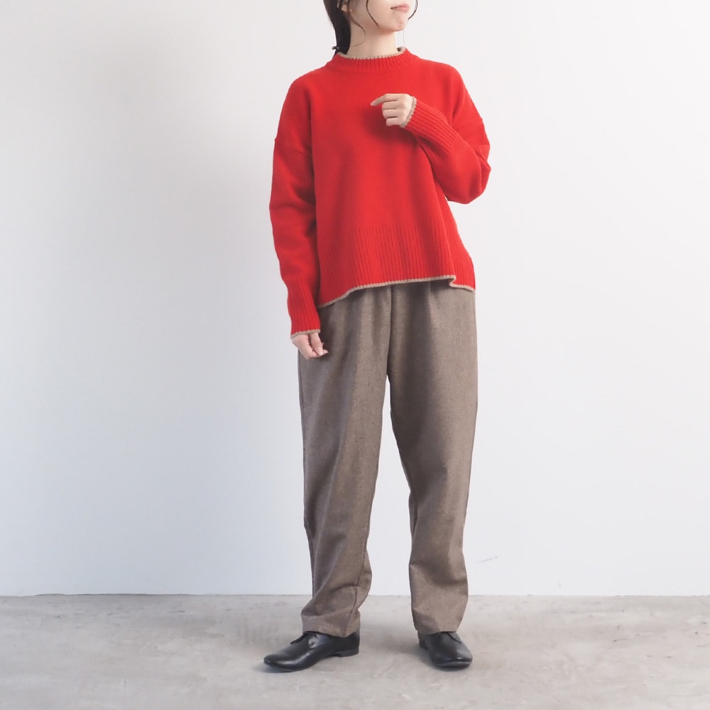 NARU(ナル) タスマニアラム バイカラーコモドニット 650600-A