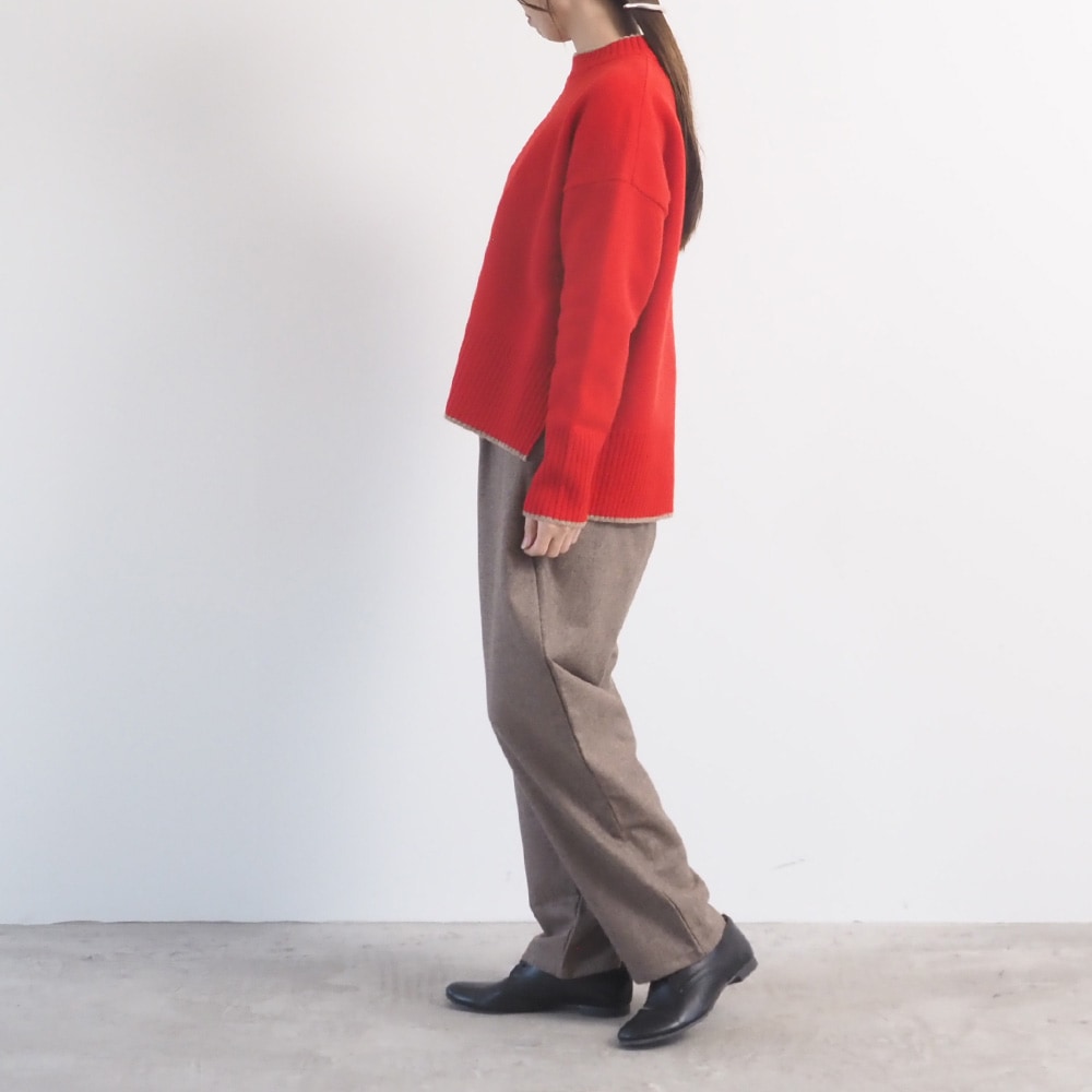 NARU(ナル) タスマニアラム バイカラーコモドニット 650600-A