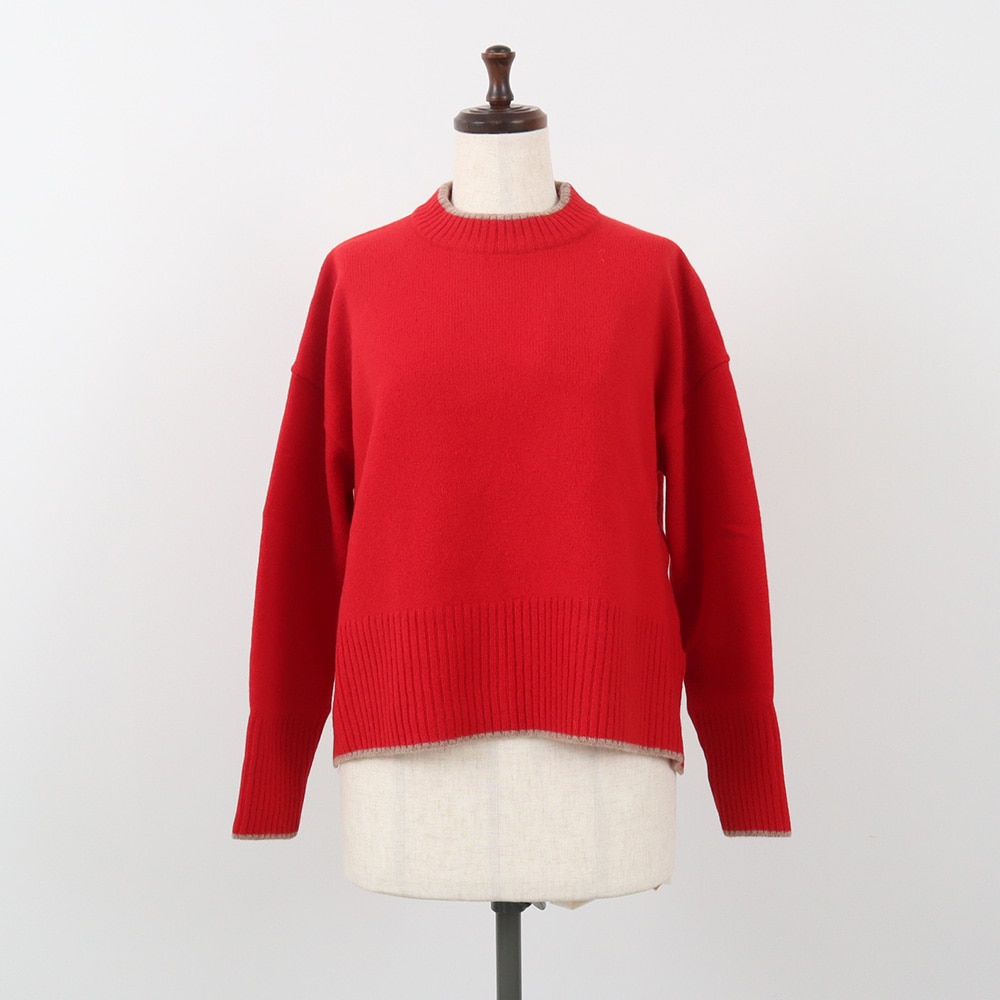 NARU(ナル) タスマニアラム バイカラーコモドニット 650600-A