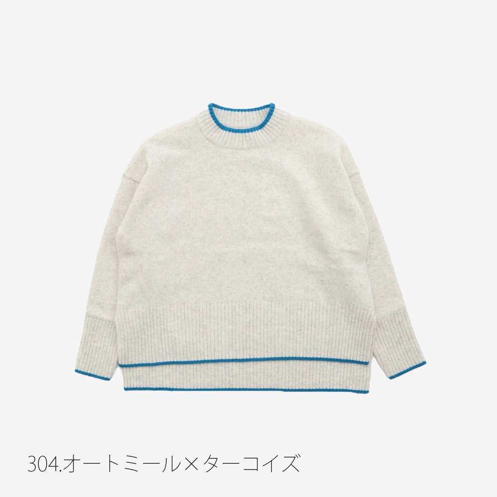 NARU(ナル) タスマニアラム バイカラーコモドニット 650600-A