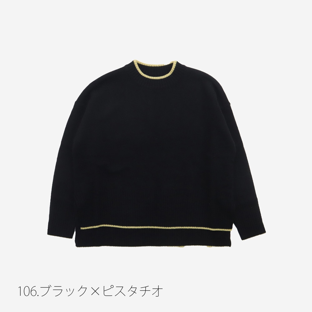 NARU(ナル) タスマニアラム バイカラーコモドニット 650600-A