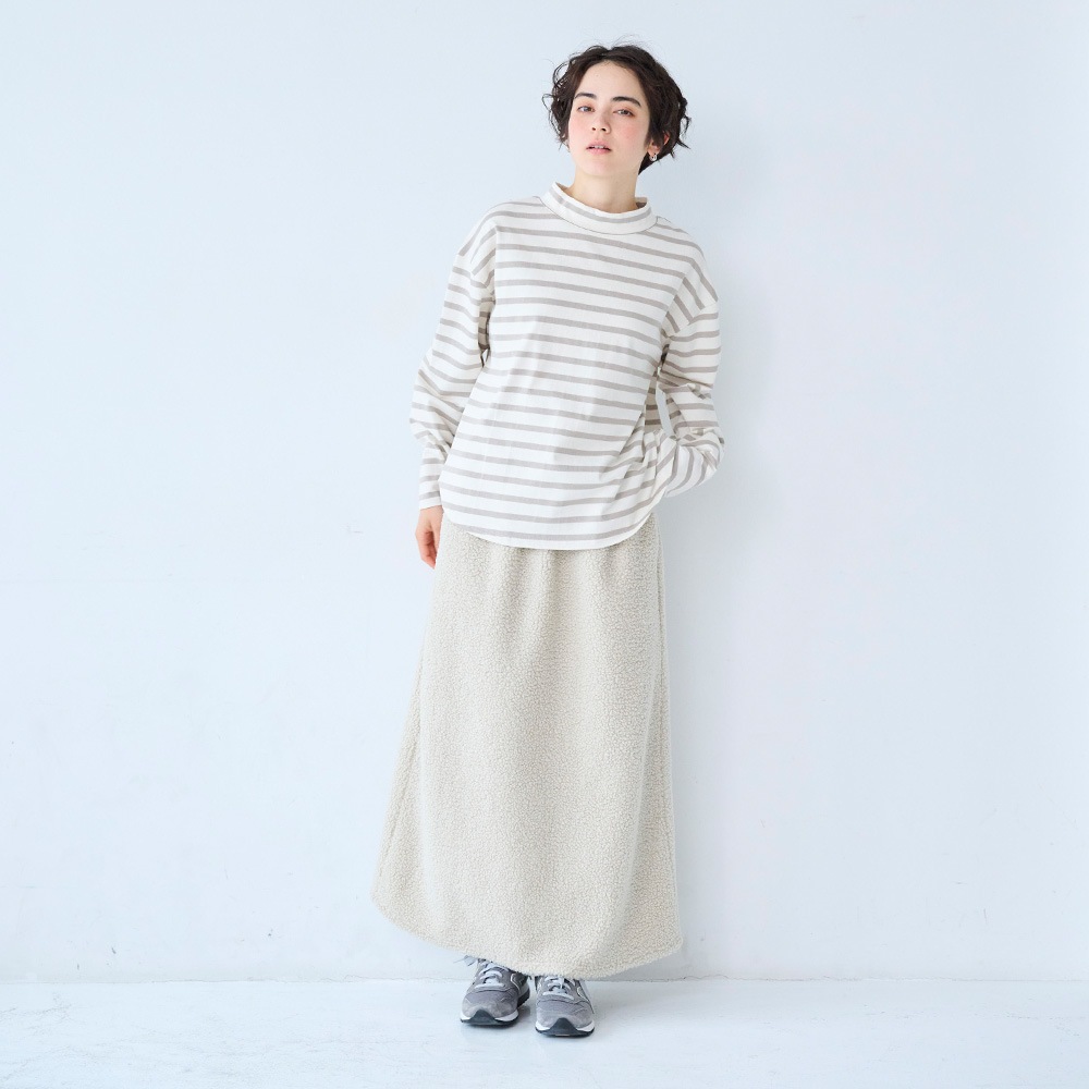 NARU(ナル) デラヴェボーダー モックネックシャツ 665215