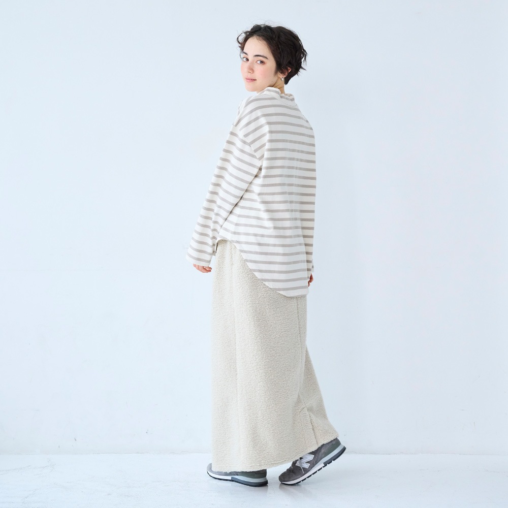 NARU(ナル) デラヴェボーダー モックネックシャツ 665215