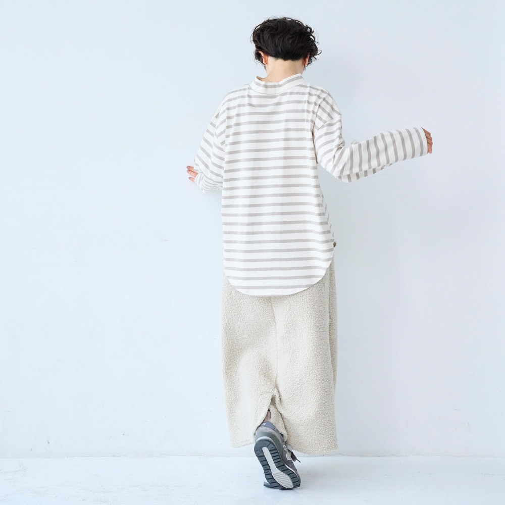 NARU(ナル) デラヴェボーダー モックネックシャツ 665215