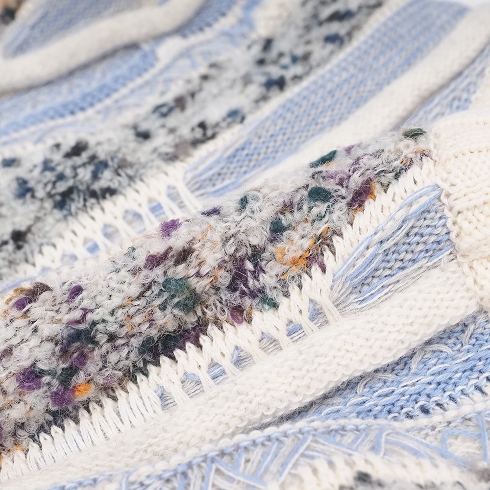 NARU(ナル) マーブルウェーブ クルーネックニット 666600