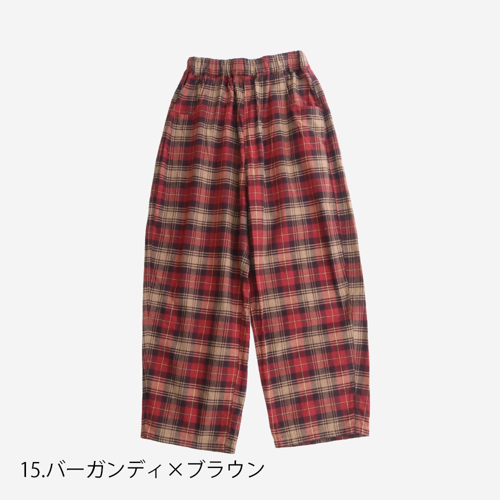 NARU(ナル) Nishiwakiフランネルチェック ノッポパンツ 6508391BF