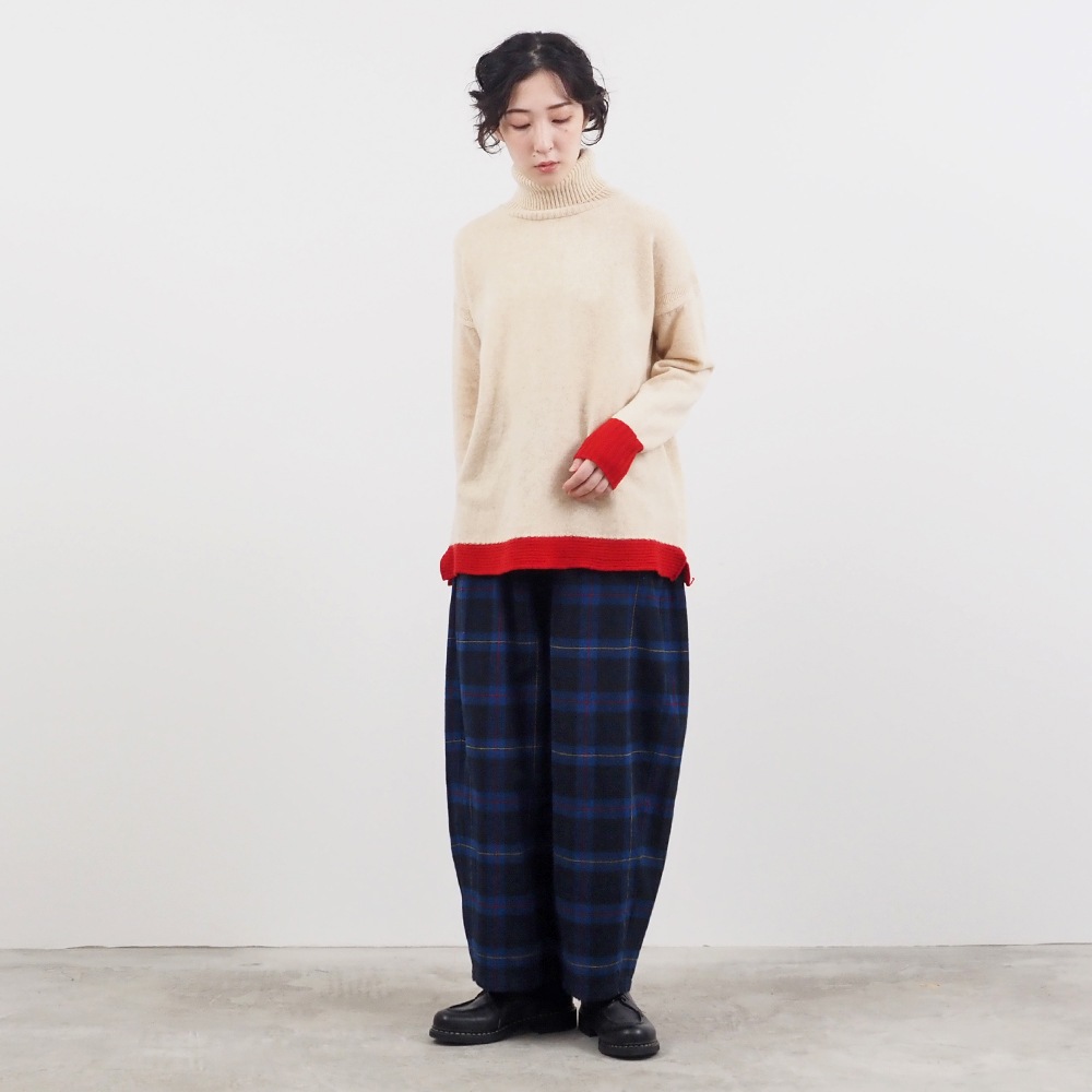 NARU(ナル) Nishiwakiフランネルチェック ノッポパンツ 650839