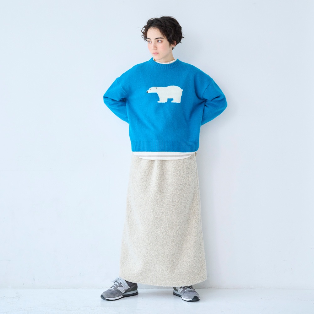 NARU(ナル) もこもこプードルパイル スカート 666017