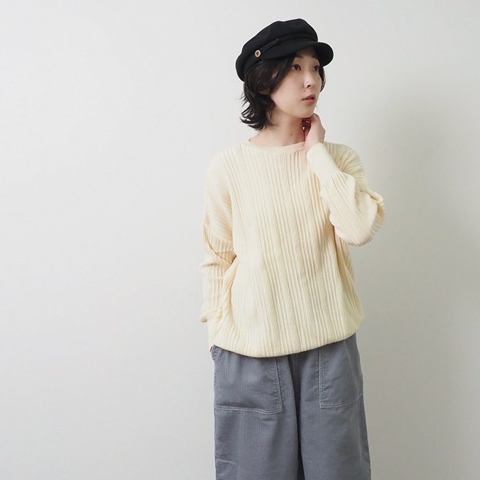 NARU(ナル) 綿コーマ ワイドリブ 2WAYセーター 650741