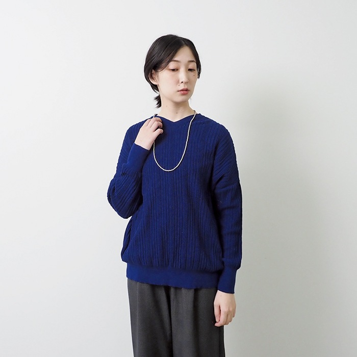 NARU(ナル) 綿コーマ ワイドリブ 2WAYセーター 650741
