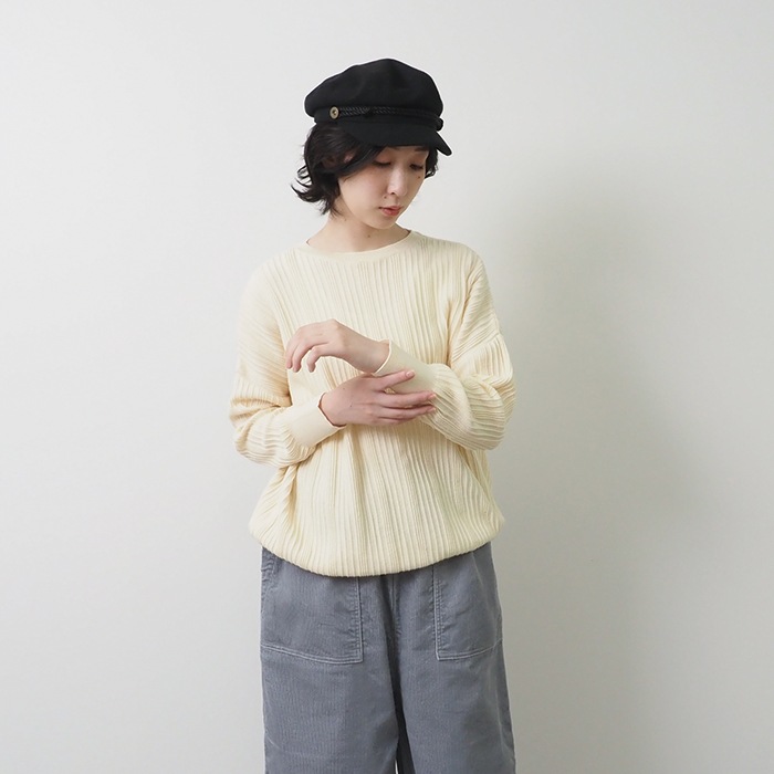 NARU(ナル) 綿コーマ ワイドリブ 2WAYセーター 650741