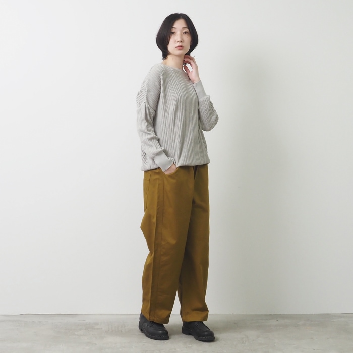 NARU(ナル) 綿コーマ ワイドリブ 2WAYセーター 650741