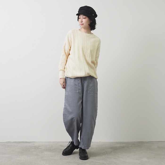 NARU(ナル) 綿コーマ ワイドリブ 2WAYセーター 650741