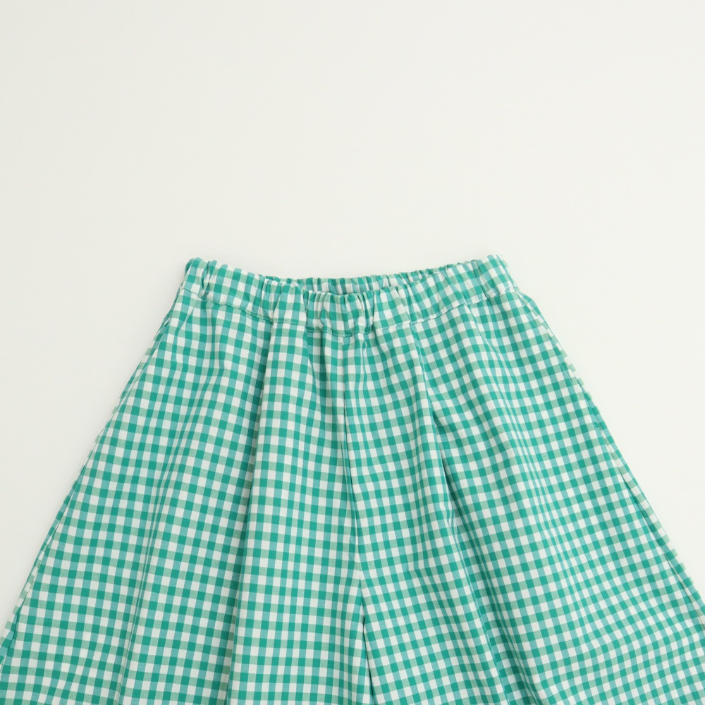 NARU(ナル) 綿麻タイプライターチェック&ストライプ スカートパンツ 661911