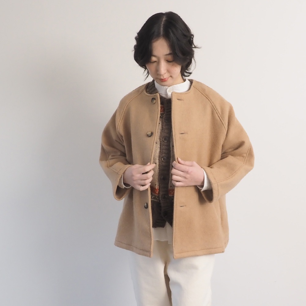 NARU(ナル) ダブルフェイスメルトン ラグランコート 668921