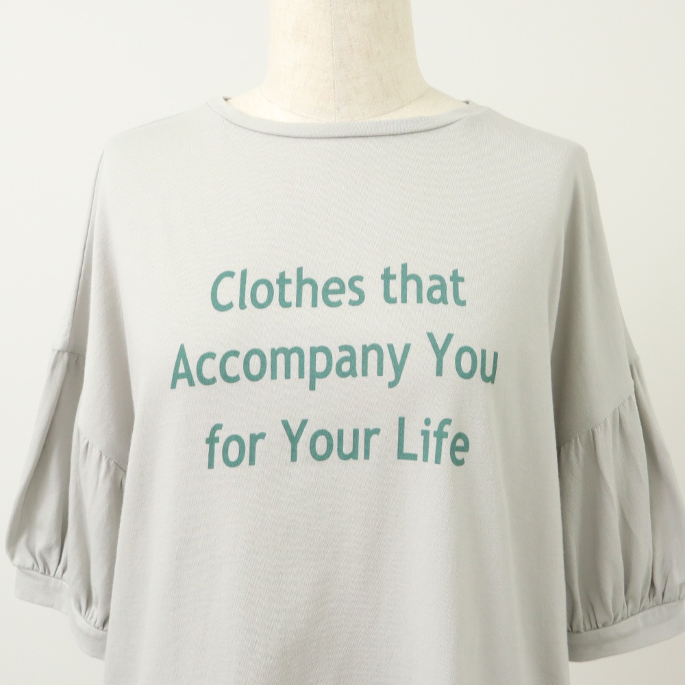 NARU(ナル) ナチュラルソフト天竺 ClothesプリントT 662025