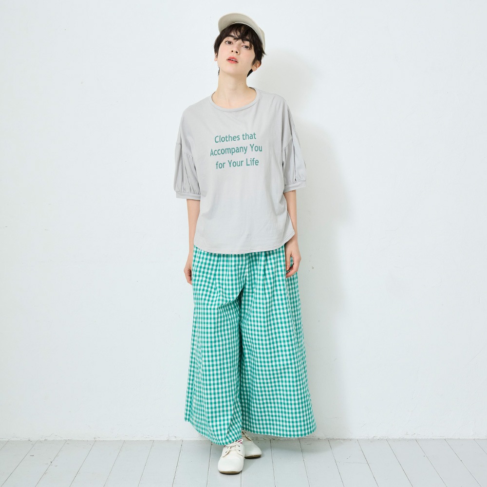 NARU(ナル) ナチュラルソフト天竺 ClothesプリントT 662025