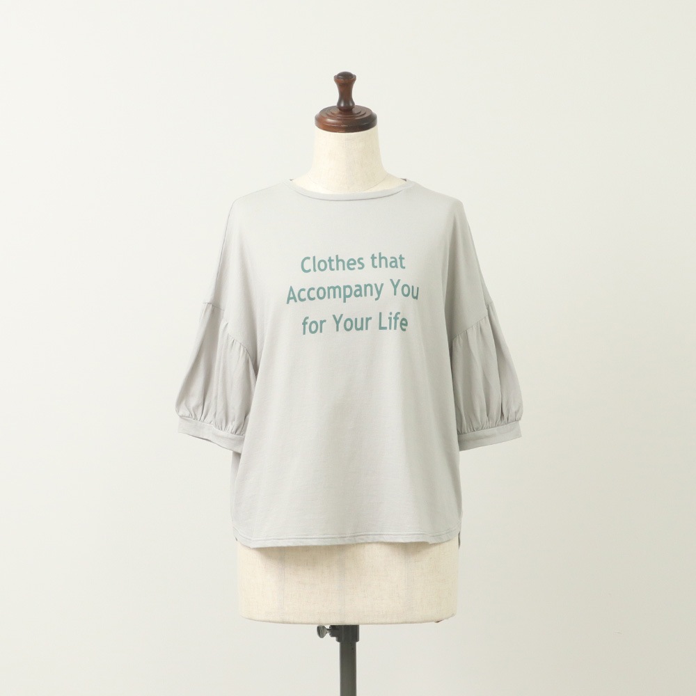 NARU(ナル) ナチュラルソフト天竺 ClothesプリントT 662025