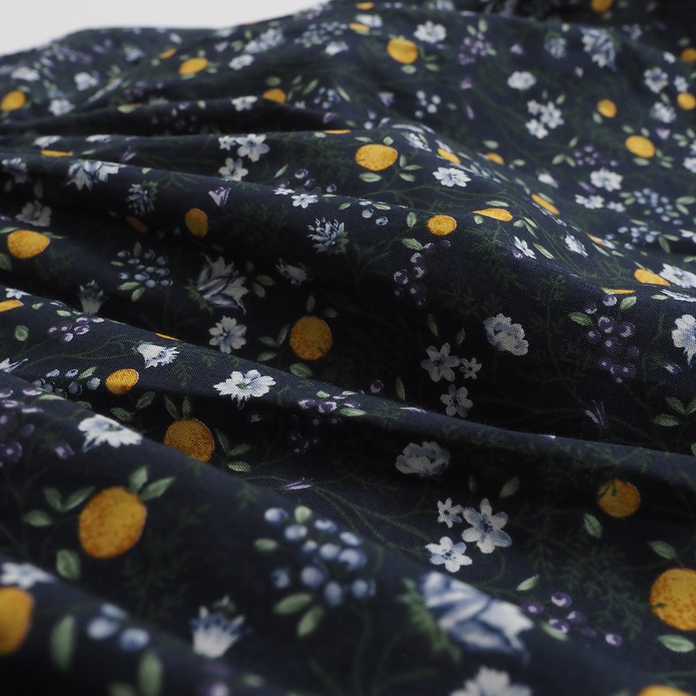 NARU(ナル) 木の実柄ローン ギャザーシャツ 665836