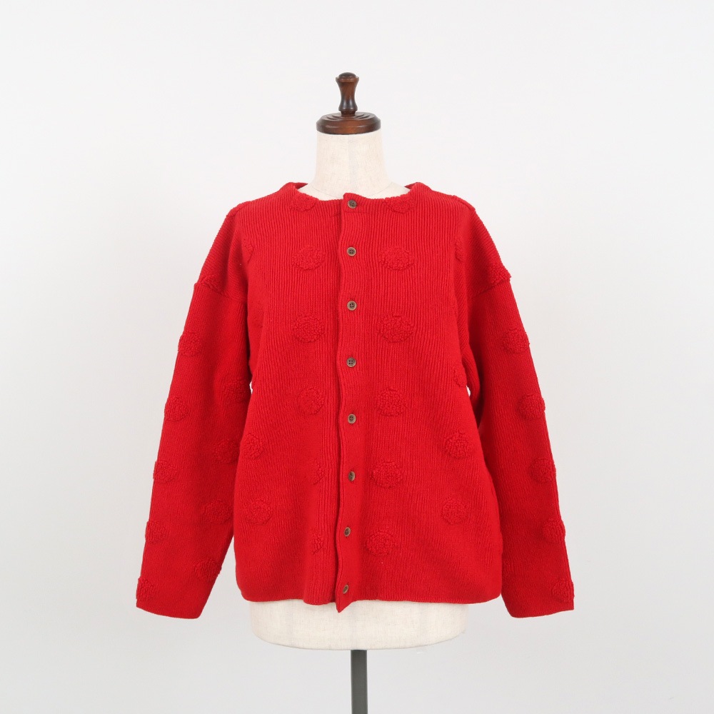 NARU(ナル) タスマニアラム パイルドットニットカーデ 666610