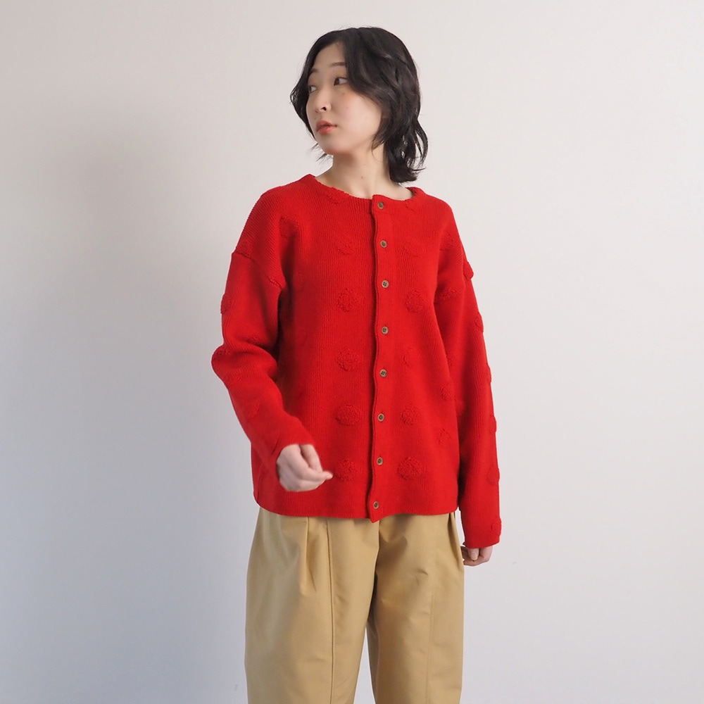 NARU(ナル) タスマニアラム パイルドットニットカーデ 666610 | 残り