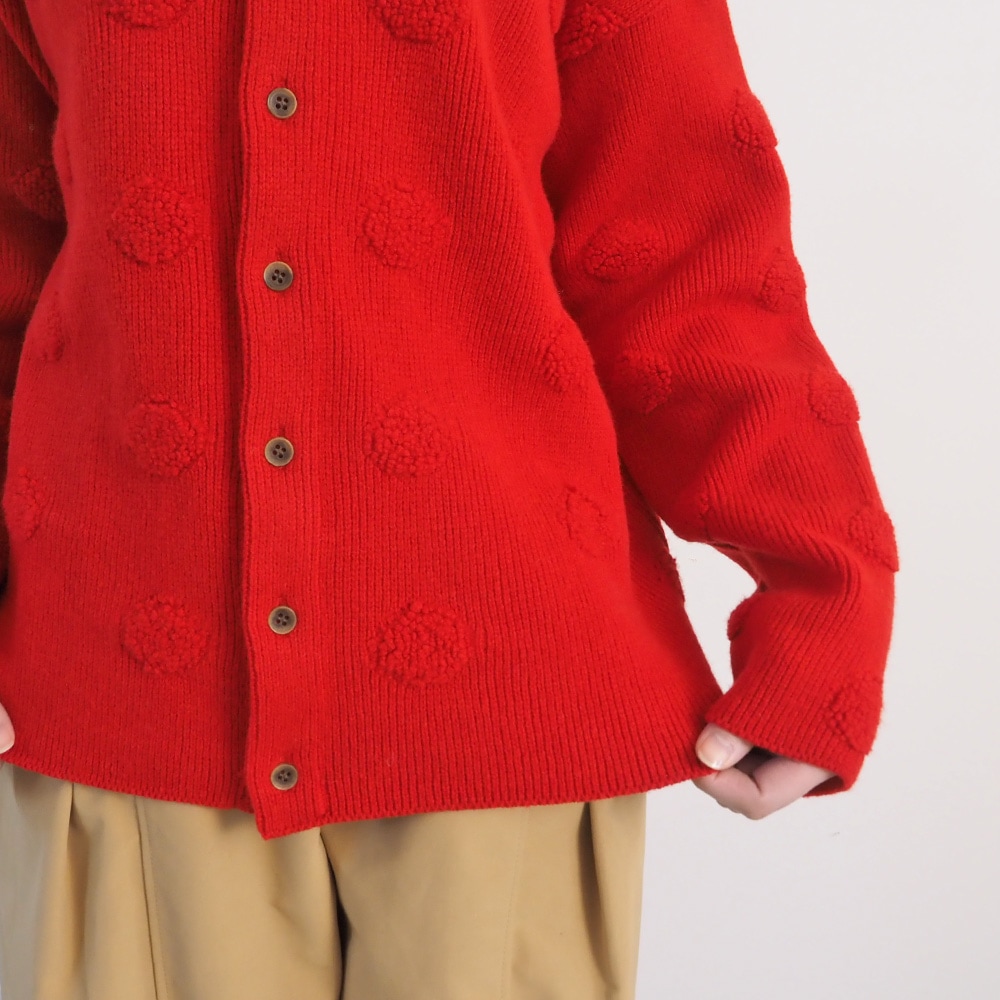 NARU(ナル) タスマニアラム パイルドットニットカーデ 666610