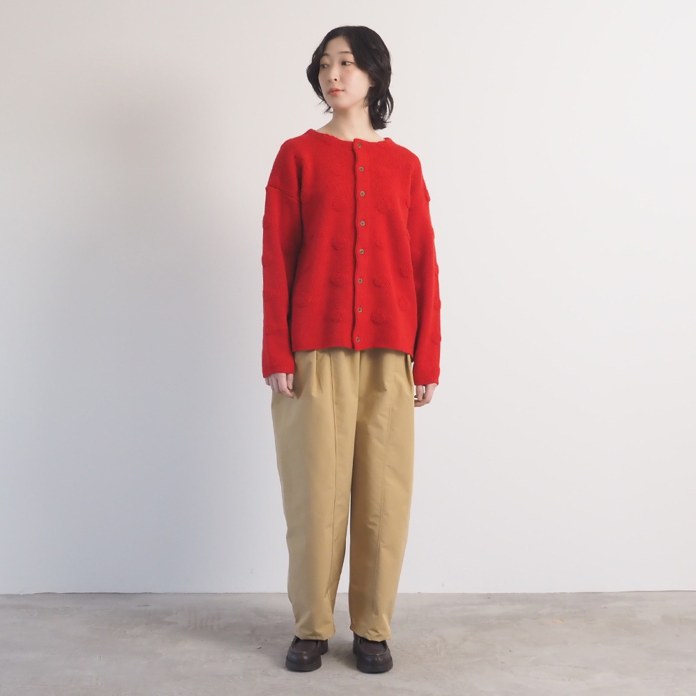 NARU(ナル) タスマニアラム パイルドットニットカーデ 666610