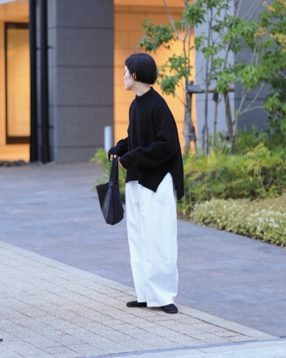 【aiさんコラボ】NARU(ナル) ポリエステルコットンツイルストレッチ コクーンパンツ