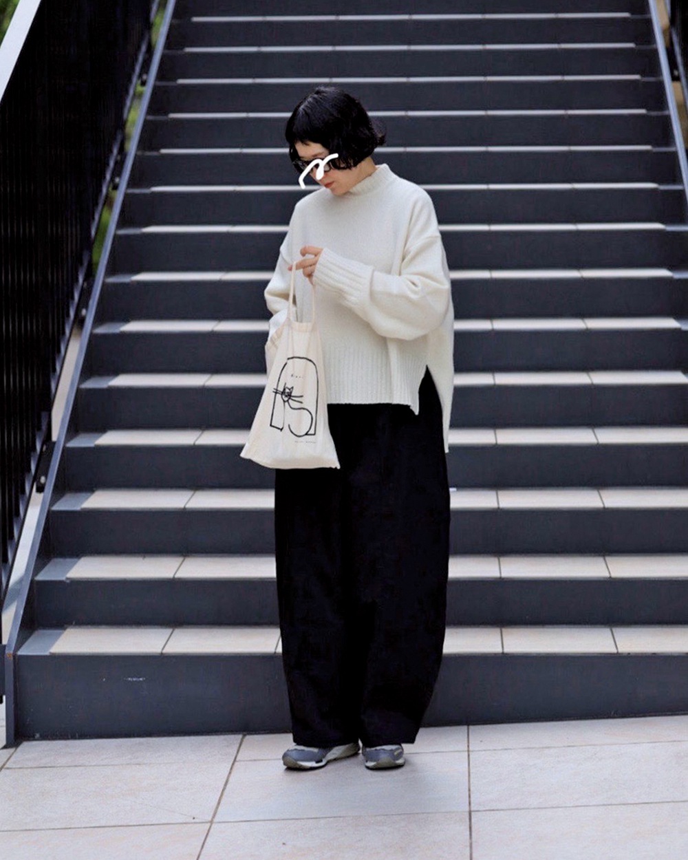 【aiさんコラボ】NARU(ナル) ポリエステルコットンツイルストレッチ コクーンパンツ